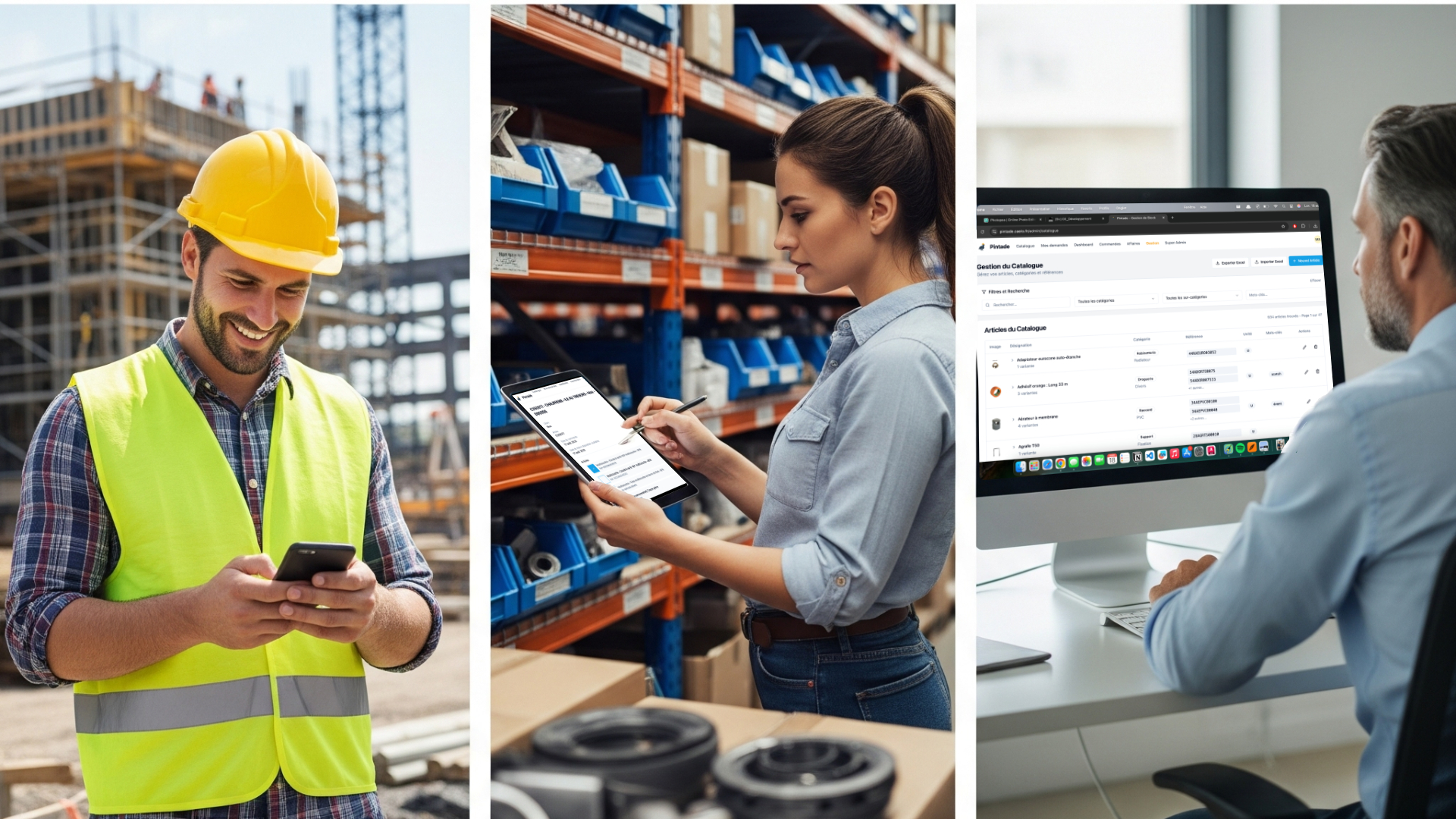 Chantier BTP - Équipes au travail